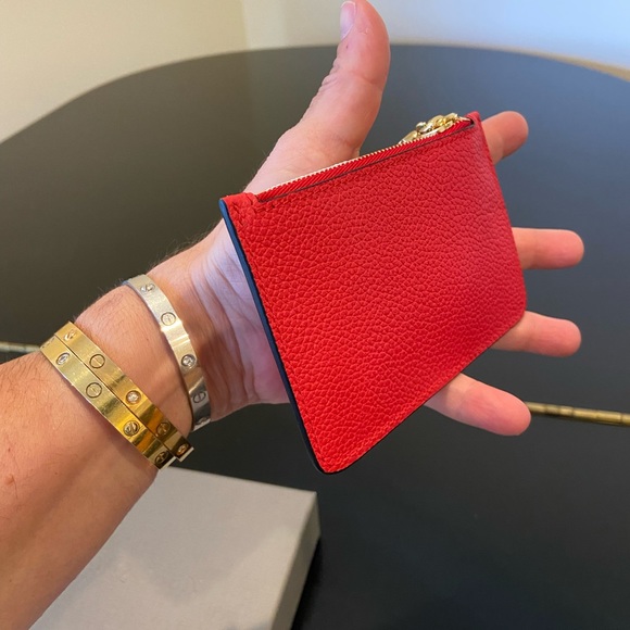 COPY - NWT LUXURY AUTHENTIC RARE Alexander McQueen red pebbled leather Key Ring… - Picture 10 of 17